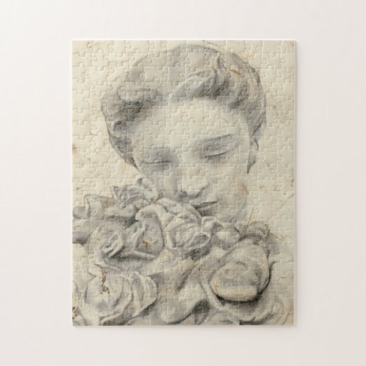 beeld in de tuin I Legpuzzel (Verticaal)