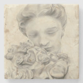 beeld in de tuin I Stenen Onderzetter (Voorkant)