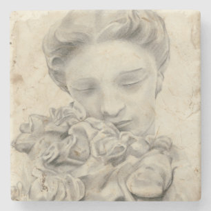 beeld in de tuin I Stenen Onderzetter