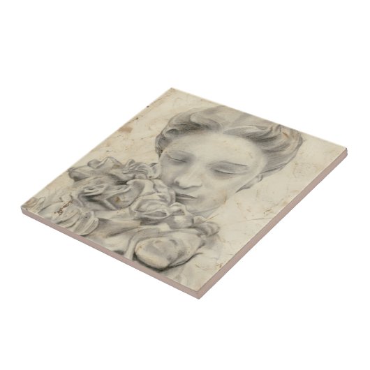 beeld in de tuin I Tegeltje (Zijkant)