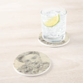 beeld in de tuin I Zandsteen Onderzetter (Zijkant)