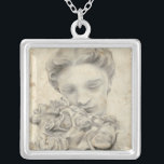 beeld in de tuin I Zilver Vergulden Ketting<br><div class="desc">Menselijke vorm</div>
