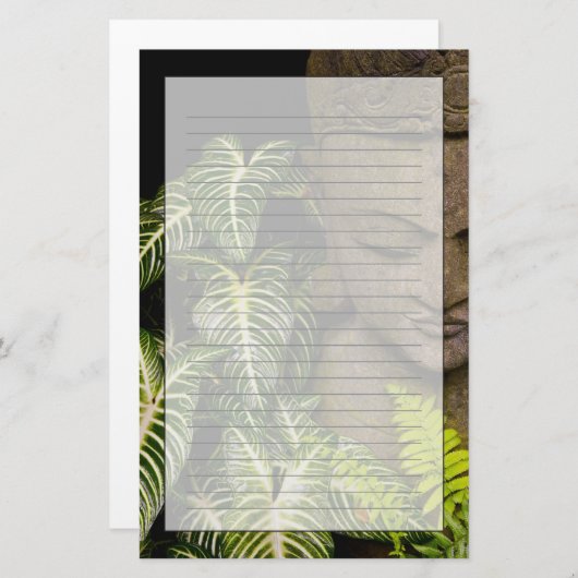 Beeld in een Garden Locatie-informatie: Chiang Ma Briefpapier (Voorkant / Achterkant)