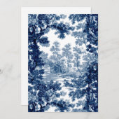  beeld in het landschap Toile-Blue en White Bedankkaart (Voorkant / Achterkant)