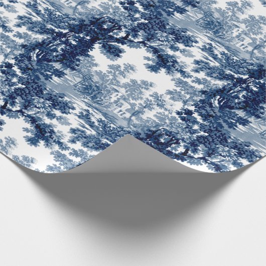 beeld in het landschap Toile-Blue en White Cadeaupapier (Hoek)