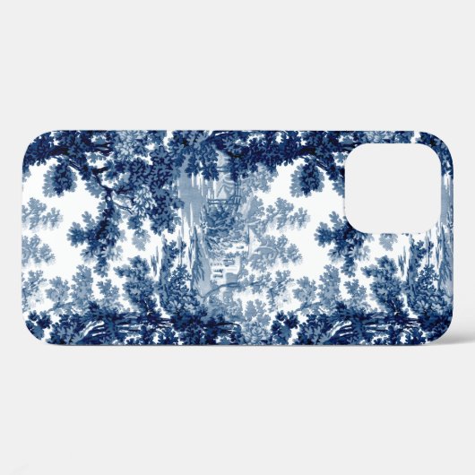  beeld in het landschap Toile-Blue en White Case-Mate iPhone Case (Achterkant (horizontaal))