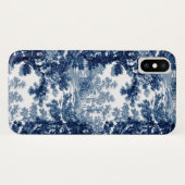  beeld in het landschap Toile-Blue en White Case-Mate iPhone Case (Achterkant (horizontaal))