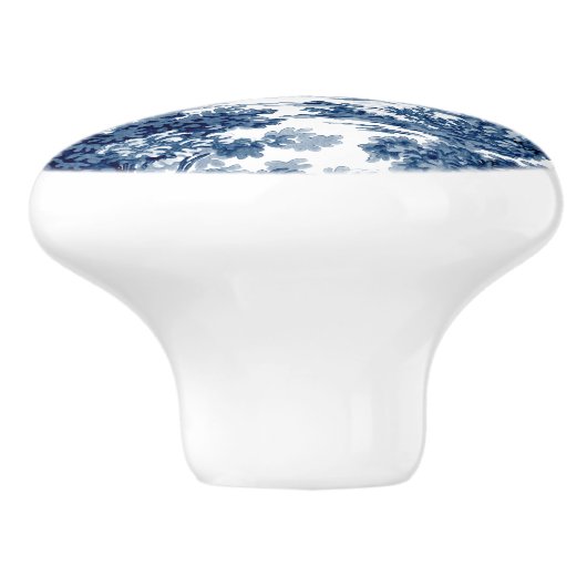  beeld in het landschap Toile-Blue en White Keramische Knop (Zijkant)