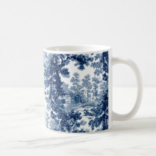 beeld in het landschap Toile-Blue en White Koffiemok