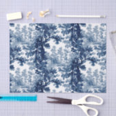  beeld in het landschap Toile-Blue en White Tissuepapier (Craft)