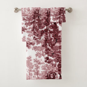  beeld in het landschap Toile-Roze & White Bad Handdoek