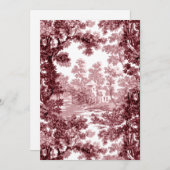 beeld in het landschap Toile-Roze & White Bedankkaart (Voorkant / Achterkant)