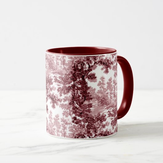 beeld in het landschap Toile-Roze & White Mok (Voorkant rechts)