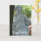 Beeld in het Park, Happy Birthday. Kaart (Gele Bloem)