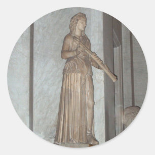 beeld in het Vaticaanmuseum in Rome, Italië Ronde Sticker
