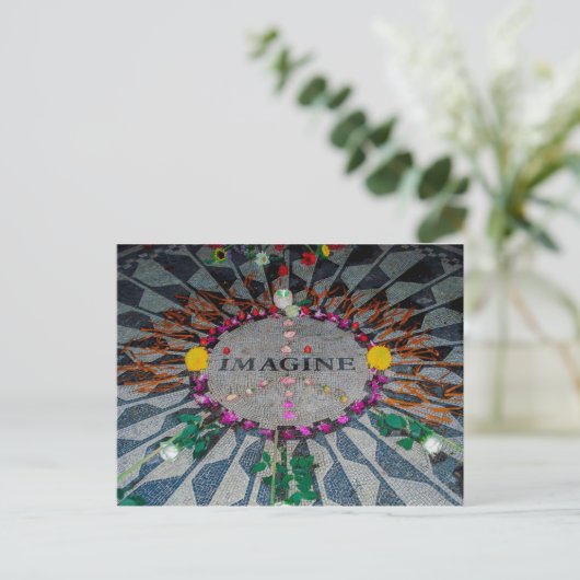 Beeld je in - Strawberry Fields Briefkaart (Staand voorkant)