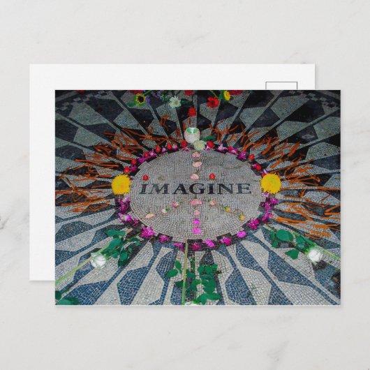 Beeld je in - Strawberry Fields Briefkaart (Voorkant / Achterkant)