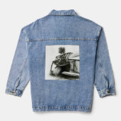 Beeld je mijn realiteit in denim jacket (Achterkant)
