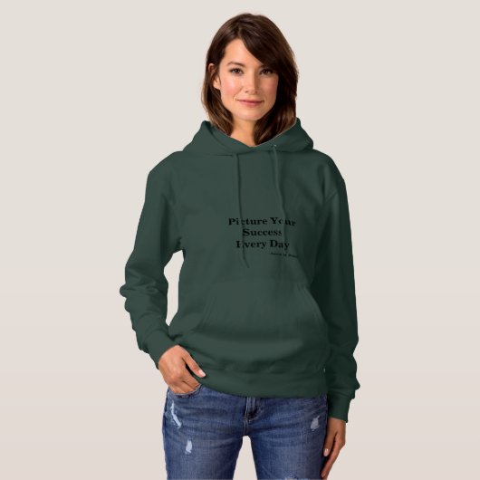 "Beeld je succes uit" Hoodie (Voorkant volledig)