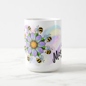 Beeld magisch met mok van de pastelhartachtergrond (Midden)