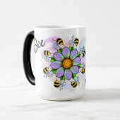 Beeld magisch met mok van de pastelhartachtergrond (Voorkant links)