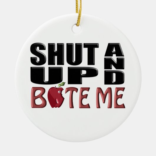 BEELD ME OP EN BITE ME KERAMISCH ORNAMENT (Voorkant)