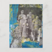 Beeld Mensen mixed media collage Briefkaart (Voorkant)