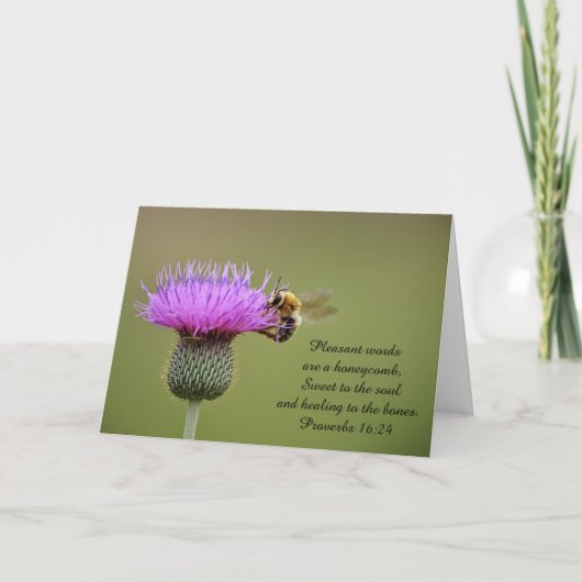 Beeld op Thistle Thinking van u kaart met Manuscri (Voorkant)