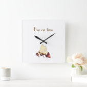 Beeld op tijd vierkante klok (Huis)