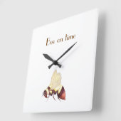 Beeld op tijd vierkante klok (Hoek)