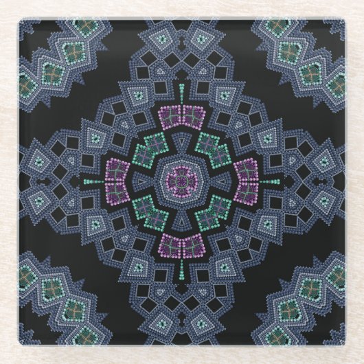 Beeld patroon glazen onderzetter (Voorkant)