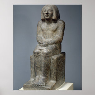 beeld van Ankh, priester van Horus, vroege Dynasti Poster