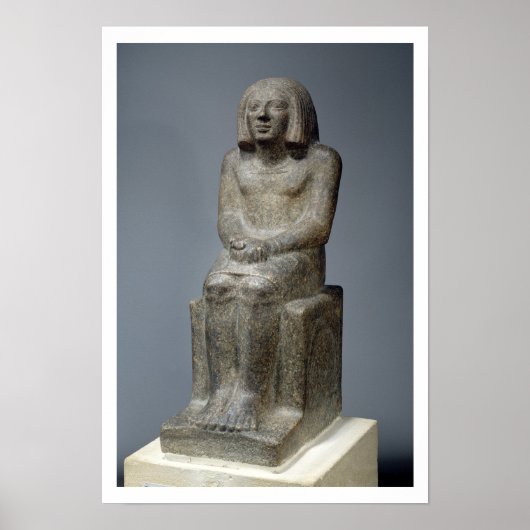 beeld van Ankh, priester van Horus, vroege Dynasti Poster (Voorkant)