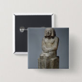 beeld van Ankh, priester van Horus, vroege Dynasti Vierkante Button 5,1 Cm (Voorkant /achterkant)