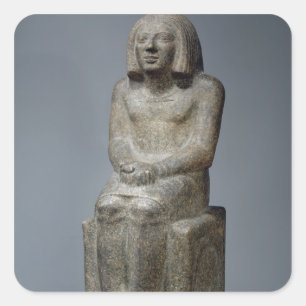 beeld van Ankh, priester van Horus, vroege Dynasti Vierkante Sticker