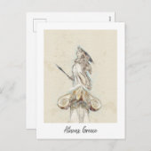  beeld van Athena Briefkaart - Klassiek Grieks (Voorkant / Achterkant)