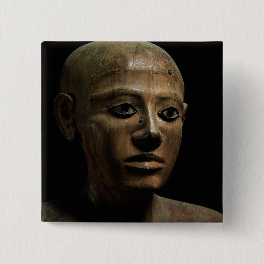beeld van bondskanselier Nakhti uit Asyut, vroege Vierkante Button 5,1 Cm (Voorkant)