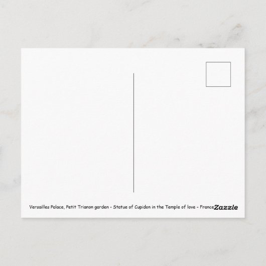 beeld van Cupidon, tempel van de liefde in Versail Briefkaart (Achterkant)