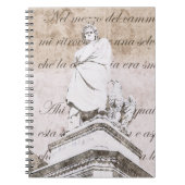 beeld van dante Allighieri met de goddelijke humor Notitieboek (Voorkant)