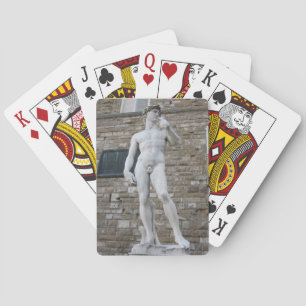 beeld van David, Florence, Italiaanse kaarten. Pokerkaarten
