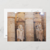 beeld van de farao Ramses II, Luxor Temple Briefkaart (Voorkant / Achterkant)