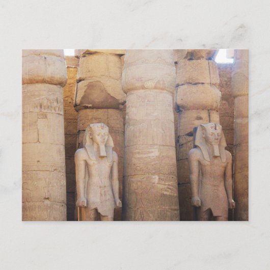 beeld van de farao Ramses II, Luxor Temple Briefkaart (Voorkant)