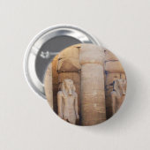 beeld van de farao Ramses II, Luxor Temple Ronde Button 5,7 Cm (Voorkant /achterkant)