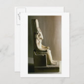 beeld van de god Montu met het hoofd van een stier Briefkaart (Voorkant / Achterkant)