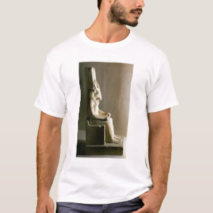 beeld van de god Montu met het hoofd van een stier T-shirt