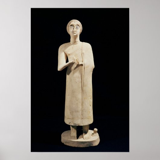 beeld van de Grote Godin, van Tell Asmar Poster (Voorkant)