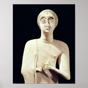 beeld van de Grote Godin, van Tell Asmar Poster