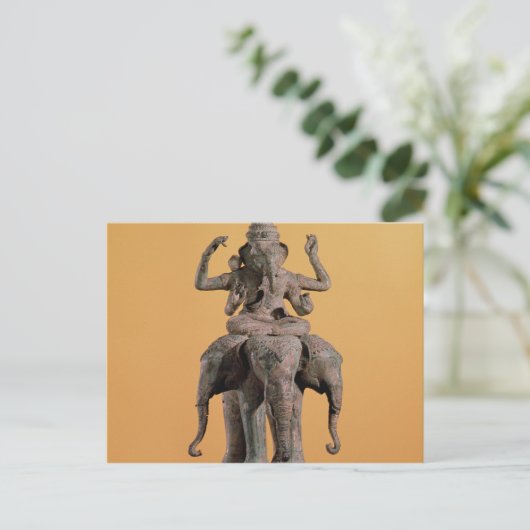 beeld van de hindoe God Ganesh Briefkaart (Staand voorkant)