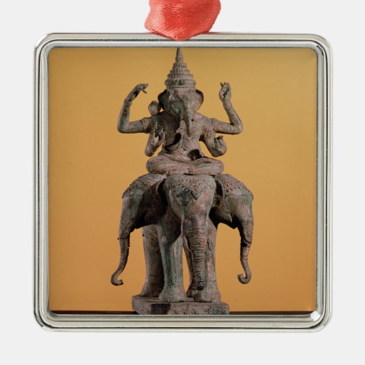 beeld van de hindoe God Ganesh Metalen Ornament (Voorkant)