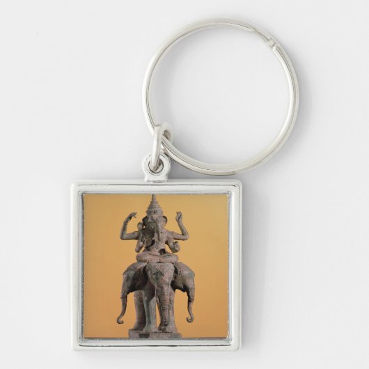 beeld van de hindoe God Ganesh Sleutelhanger (Voorkant)